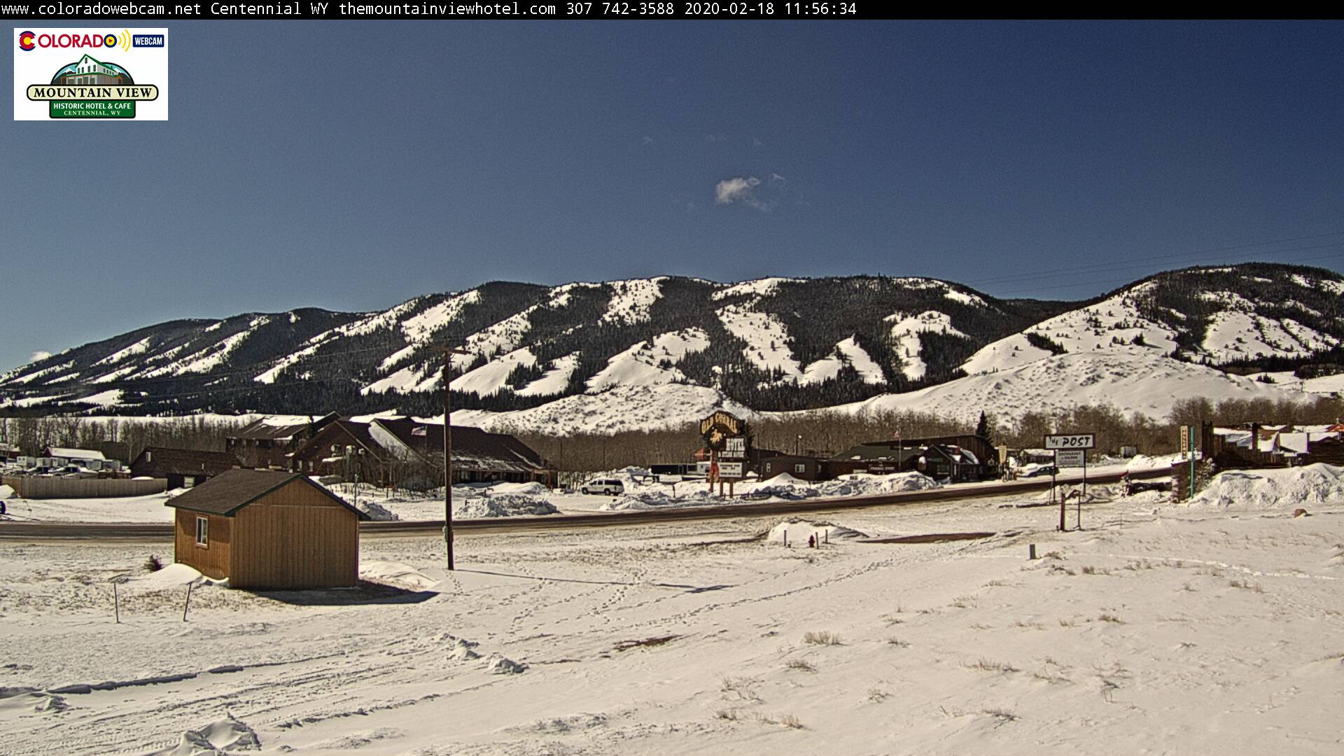 Centennial WY Mountain View Hotel & Cafe HWY 130 cam Colorado cam